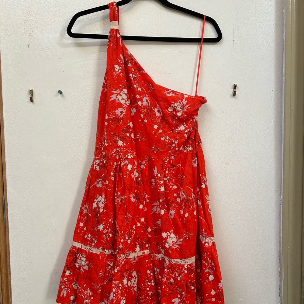 one shoulder free people dress